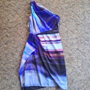 Rachel Roy One Shoulder Elegant Blue and Purple Dress